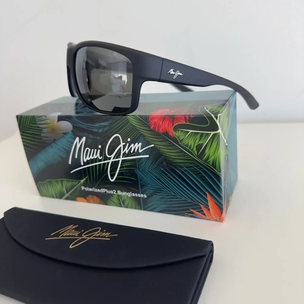 Maui Jim Southern Cross Sunglasses Black Gray Polarized MJ0815S-001 Made n Italy